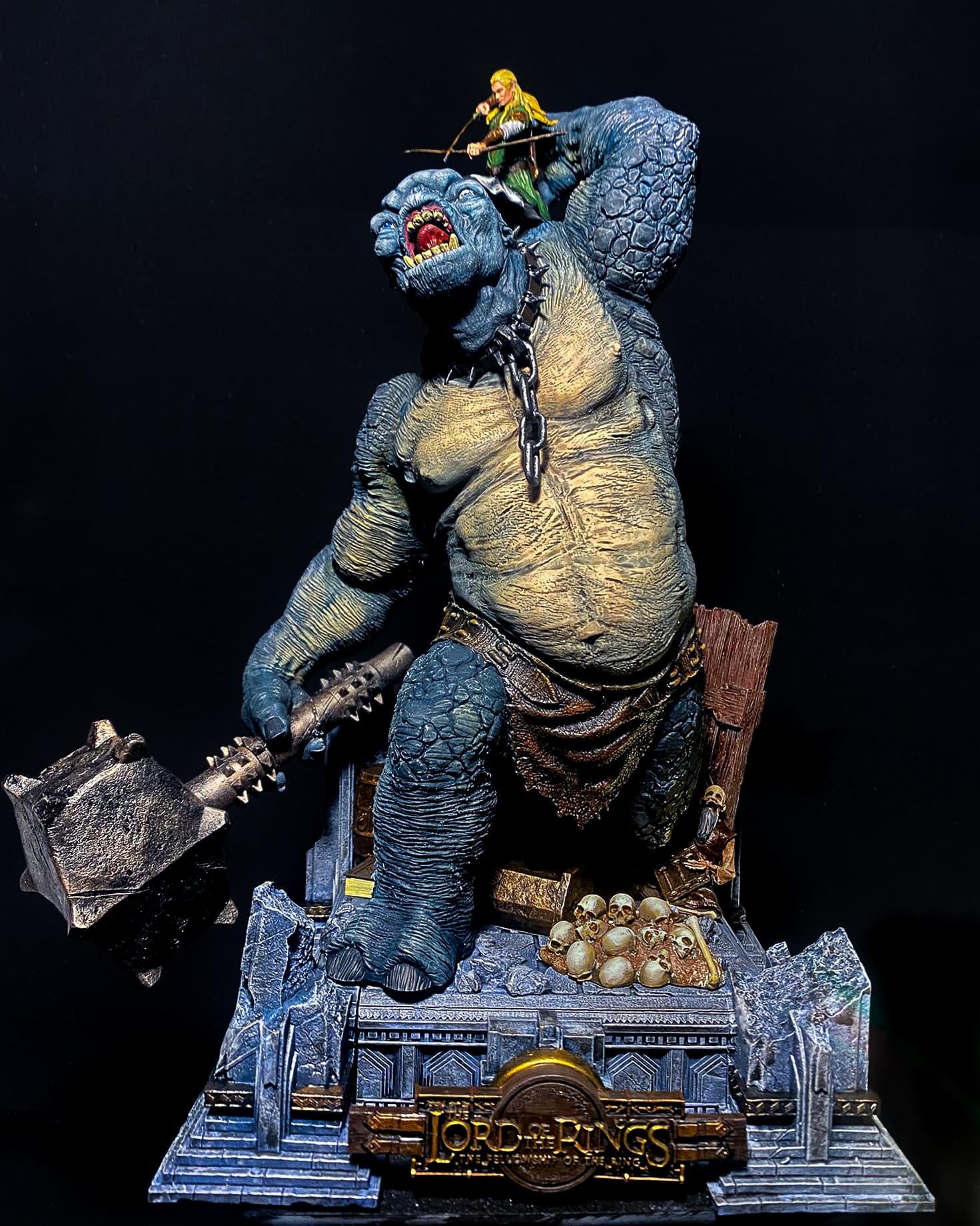 Figura Troll de las Cavernas de Moria y Legolas